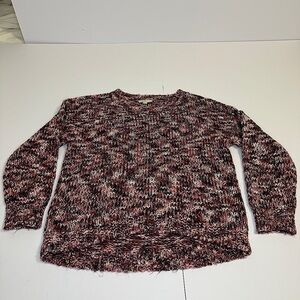LOFT Outlet Chunky Marled Knit Sweater – Size S Pink Multicolor
